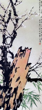  ciruelo Lienzo - Xu Beihong flores de ciruelo tinta china antigua